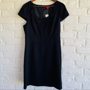 ELLE Dress Black Knee Length Cap Sleeve Dress